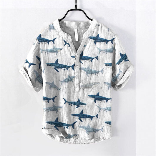 Camisa de Manga Larga con Estampado 3D de Rayas para Hombre - Image 2
