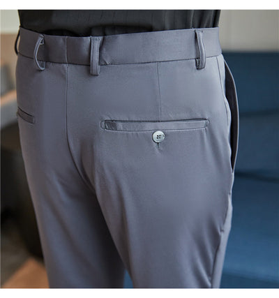 Pantalones Casuales Slim Fit de Color Sólido para Hombre - Image 27