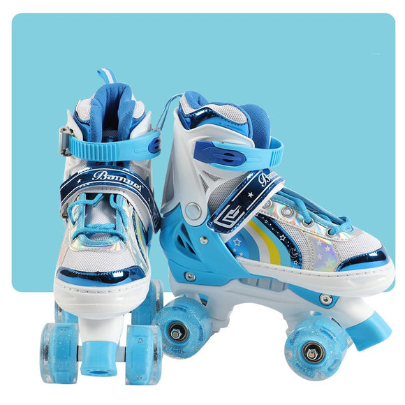 Patines Infantiles de Cuatro Ruedas con Luces LED