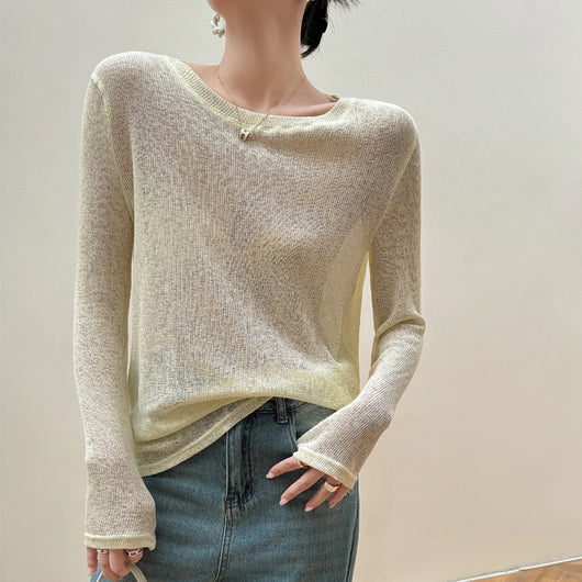 Blusa Suelta Tejida de Manga Larga Estilo Idle Premium - Image 7