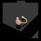 Clip Real Dorado Plated Light Luxury Flower Cute Estilo Earrings Rosado
