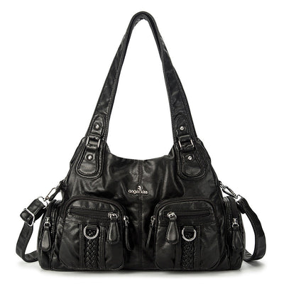 Bolsa Mensajera Casual Coreana de Color Liso - Image 33