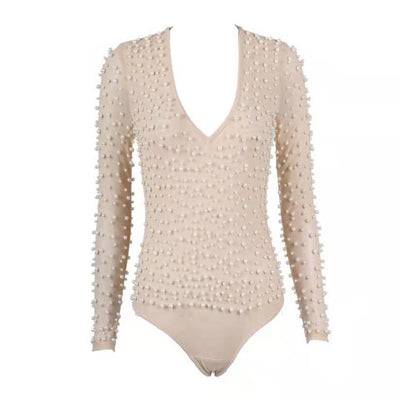 Jumpsuit de Malla con Perlas y Detalles Brillantes - Enterizo Elegante para Mujer - Image 13