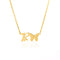 Butterfly pendant letter necklace R
