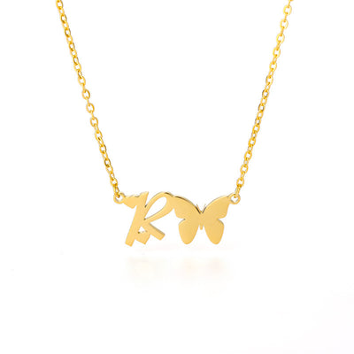 Collar Colgante Mariposa con Inicial Personalizada - Image 17