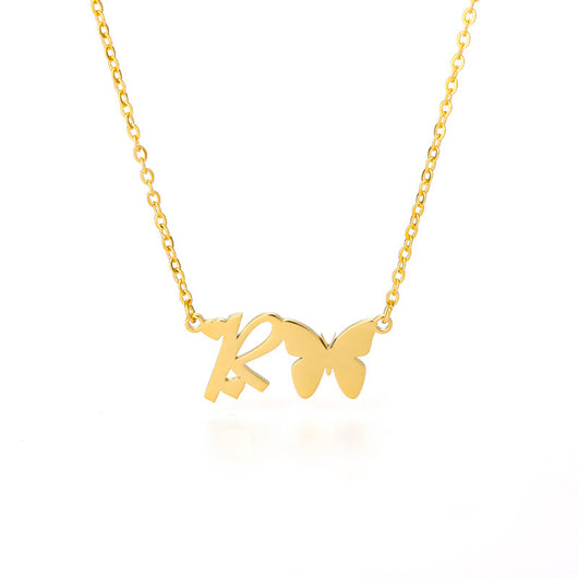 Collar Colgante Mariposa con Inicial Personalizada - Image 17