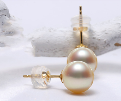 Aretes de Perla Redonda de Agua de Mar - Image 7