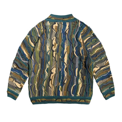 Suéter Jacquard Retro con Patrón de Amargón en Relieve para Hombre - Image 5