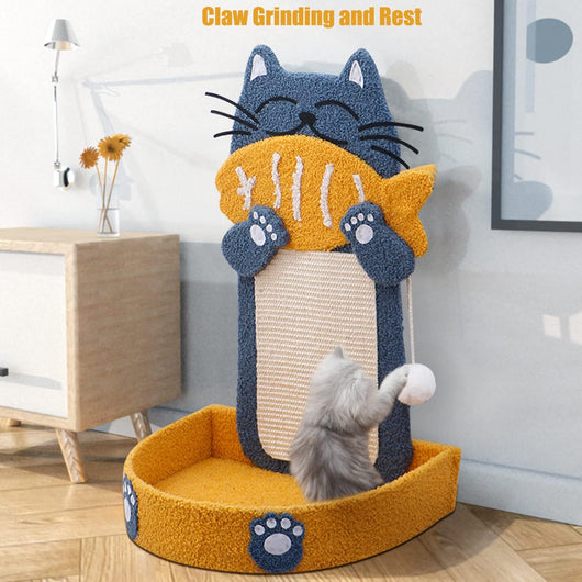 Rascador de Sisal para Gatos con Pelota Colgante y Cama Integrada - Image 18