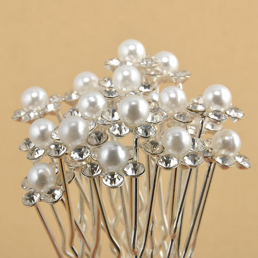Accesorios para el Cabello de Novia con Espiral, Perlas y Flores - Image 6