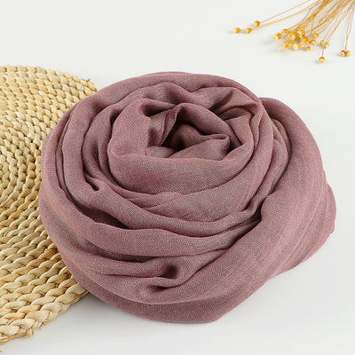 Pañuelo Artístico de Algodón y Lino en Colores Puros para Mujer - Image 25