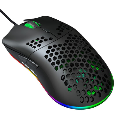 Ratón Gaming Ligero con Diseño Hexagonal Perforado - Image 13