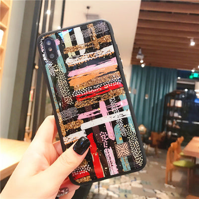 Funda Móvil con Diseño de Rayas Diamante y Onda Puntillada - Image 55