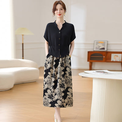 Conjunto de Falda y Blusa Corta Dos Piezas - Image 4