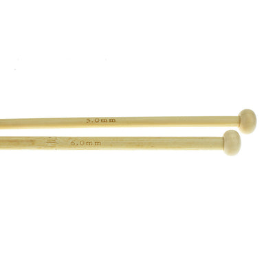 Agujas de Tejer Redondas de Bambú Carbonizado 36cm para Suéteres - Image 7