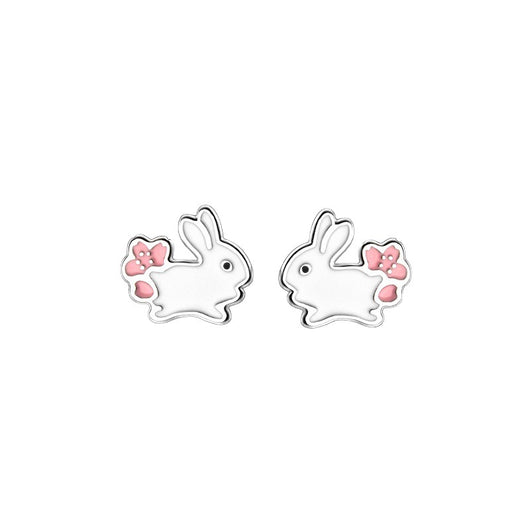 Aretes de Corazón Blanco Conejo Dulce - Diseño Femenino Tierno - Image 5