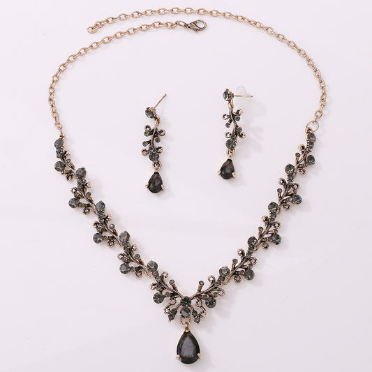Juego de Aretes y Collar Nupcial con Circonia Cúbica - Image 2