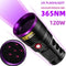 High-Power 365nm UV Flashlight with Six-Core Aluminum Alloy Body