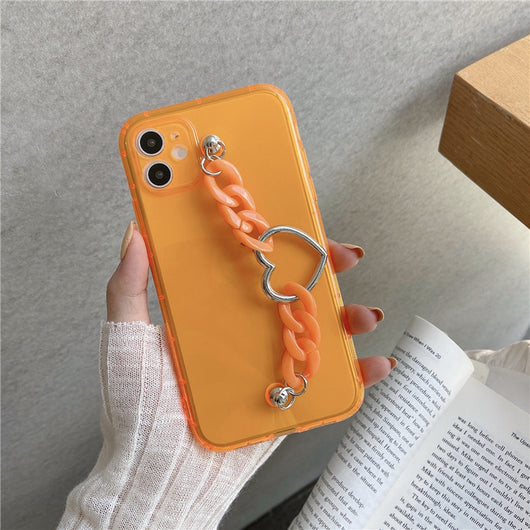 Funda Protectora con Pulsera de Corazones Fluorescentes - Image 10