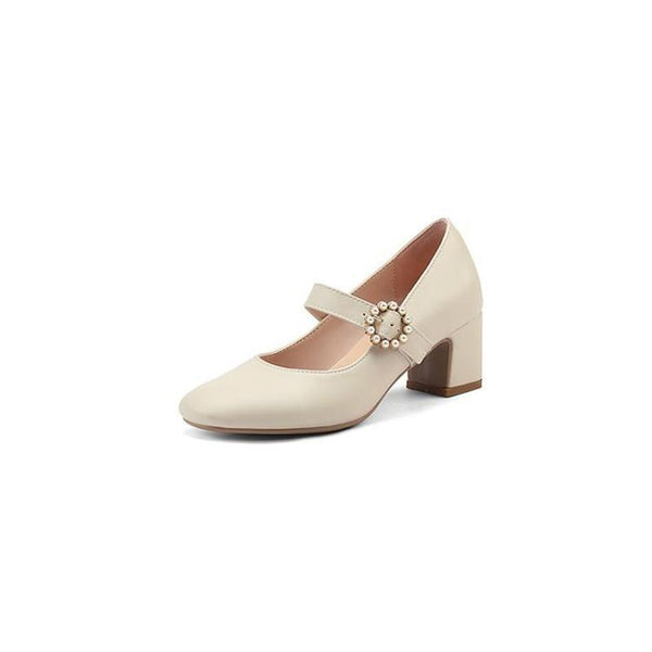 Zapatos Mary Jane Retro de Tacón Medio - Tallas Pequeñas 31-32