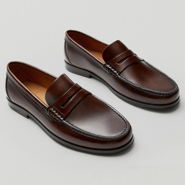 Mocasín Retro de Cuero Genuino para Hombre - Confección Artesanal Resistente - Image 3