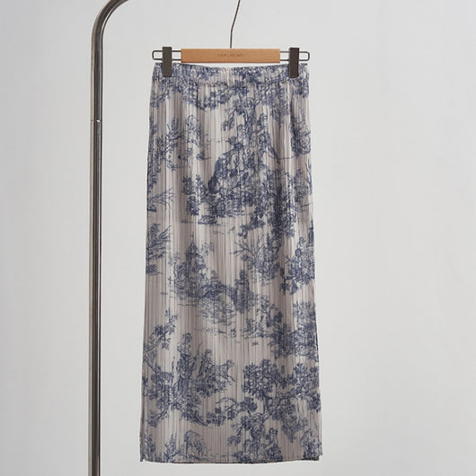 Conjunto Elegante Chaleco y Falda Estilo Chino con Tejido Jacquard Plisado - Image 10