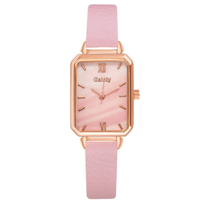 Reloj Cuadrado para Mujer Verde Malaquita con Temperamento Retro - Image 8