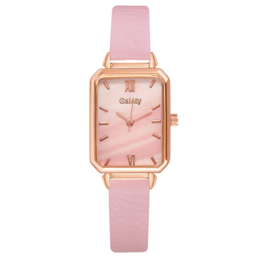 Reloj Cuadrado para Mujer Verde Malaquita con Temperamento Retro - Image 8