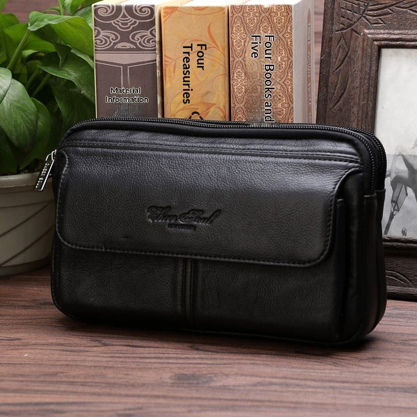 Cartera Clutch de Cuero Genuino Primera Capa para Hombre - Image 5