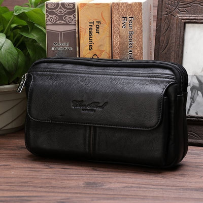 Cartera Clutch de Cuero Genuino Primera Capa para Hombre - Image 5