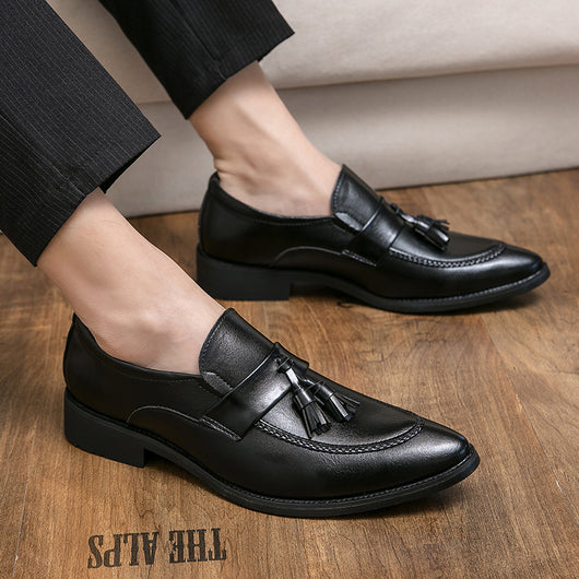 Zapatos de Cuero Casual Elegante con Borlas - Estilo Británico para Hombre - Image 3