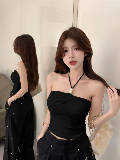 Top Halter Sexy Tubo con Tirantes - Diseño Francés Otoño - Image 19