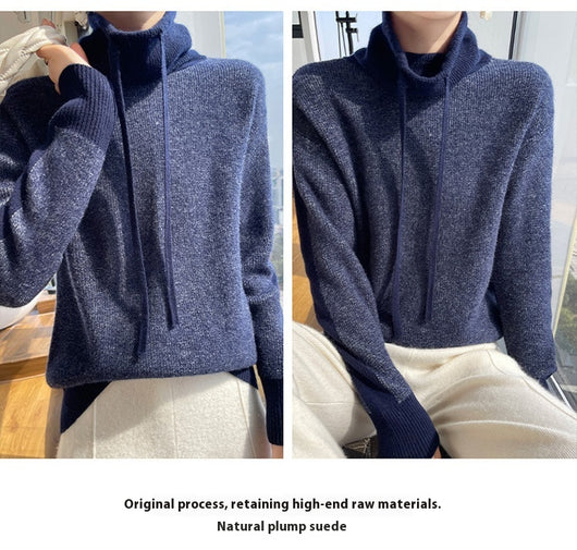 Suéter de Cuello Alto en Cashmira para Otoño e Invierno - Pullover Holgado y Grueso para Mujer - Image 28