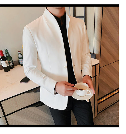 Blazer Slim Fit Ruoshuai para Hombre - Chaqueta Casual de Otoño - Image 26