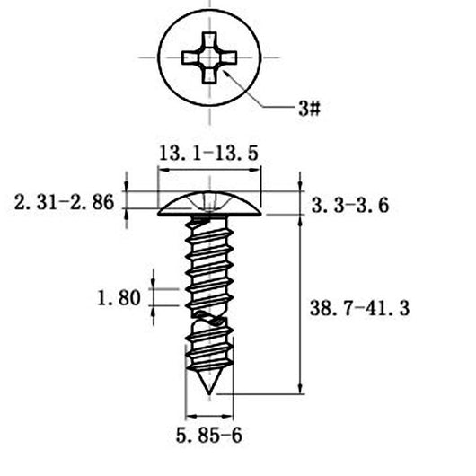 Tornillo Autorroscante de Acero Inoxidable Cabeza Ancha Tipo Champiñón - Image 57