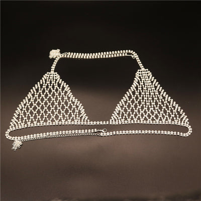 Cadena de Cuerpo Brillante con Malla y Diamantes de Imitación - Image 4
