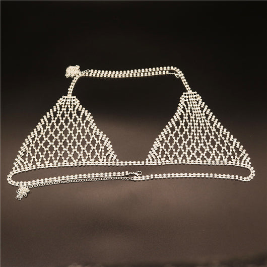 Cadena de Cuerpo Brillante con Malla y Diamantes de Imitación - Image 4