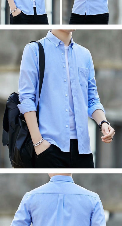 Camisa Casual Slim Fit de Tela Oxford para Hombre - Image 17