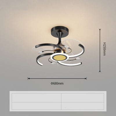 Lámpara Ventilador Moderno Minimalista para Sala de Estar - Image 8