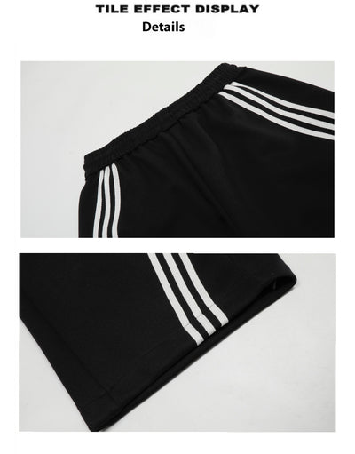 Pantalones Casuales Anchos a Rayas con Cordones - Image 13