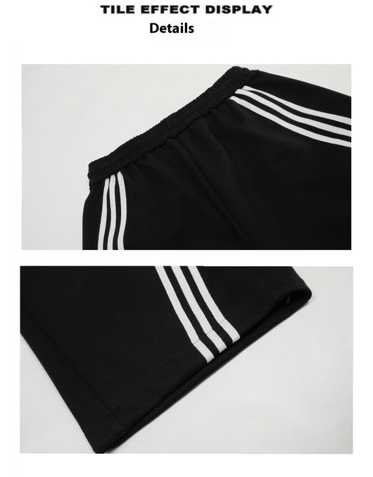 Pantalones Casuales Anchos a Rayas con Cordones - Image 13