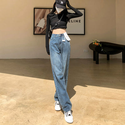 Pantalones Vaqueros Pierna Ancha Talla Grande para Mujer Otoño e Invierno - Image 3
