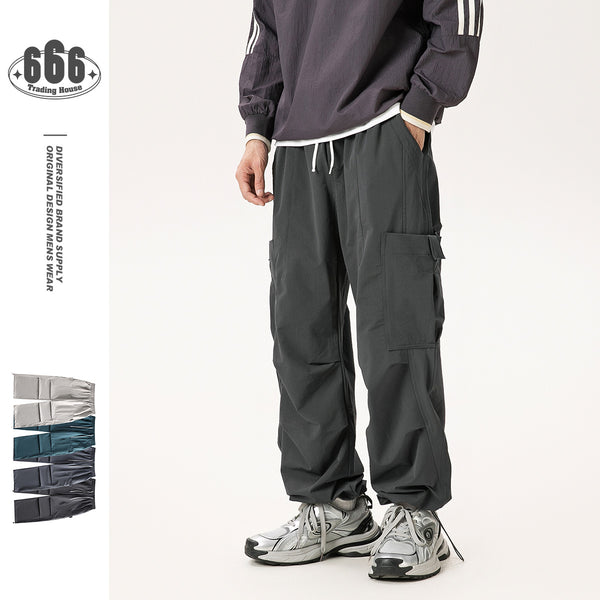 Pantalones Cargo Rectos Holgados para Hombre