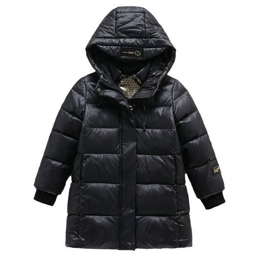 Abrigo Acolchado Largo para Niñas - Chaqueta Térmica Gruesa - Image 5