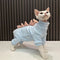 Disfraz de Dinosaurio para Gatos Sphynx - Ropa Térmica Cálida para Gatos sin Pelo