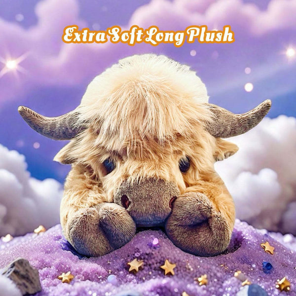 Peluche Vaca Highland Cartoon - Juguete Suave para Niños