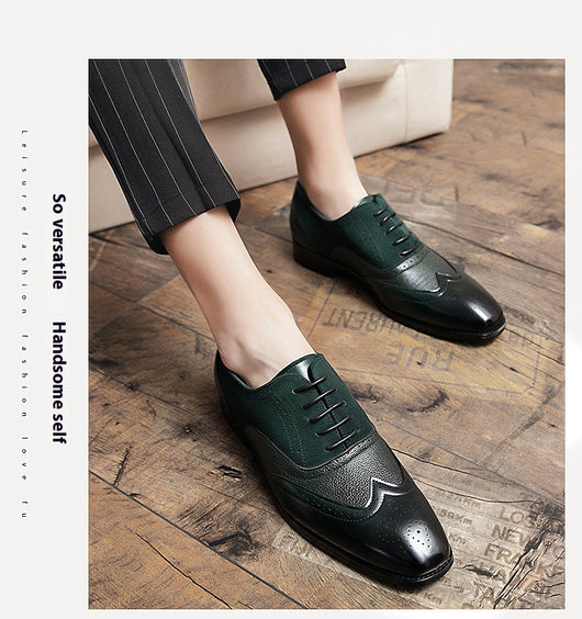 Zapatos Oxford Británicos de Cuero para Hombre - Punta Afilada - Image 21