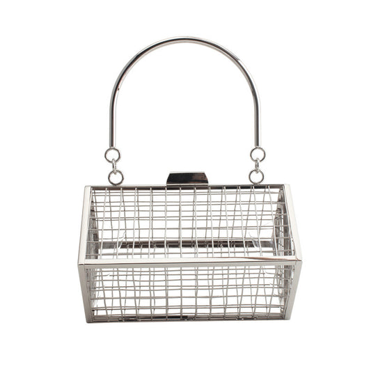 Bolso de Malla Metálica Hueca para Eventos - Cartera Diagonal Elegante - Image 2