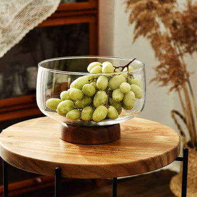 Mesa de Centro de Vidrio con Frutero Alto - Diseño Moderno para Sala de Estar - Image 7