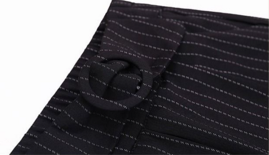 Pantalones Harem Profesionales de Rayas Delgadas con Estiramiento - Image 10